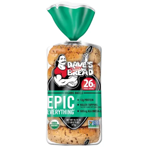 Dave's Killer Bread Epic Everything Organic Bagels, 16.75 oz., 5 Ct - Pack Of 2