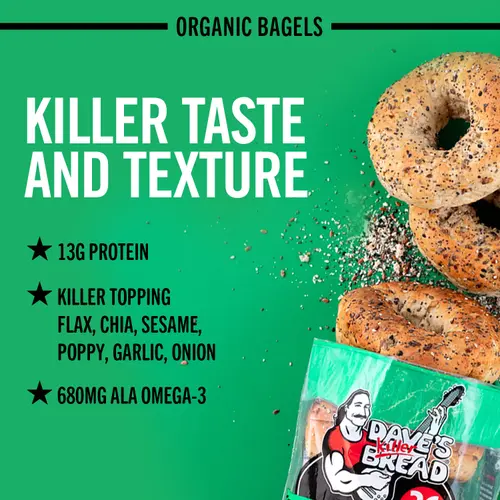 Dave's Killer Bread Epic Everything Organic Bagels, 16.75 oz., 5 Ct - Pack Of 2 thumbnail 2