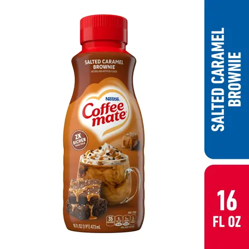 Starfit Coffee Salted Caramel Brownie Liquid Non-Dairy Creamer, 16 fl oz, (Pack of 2)