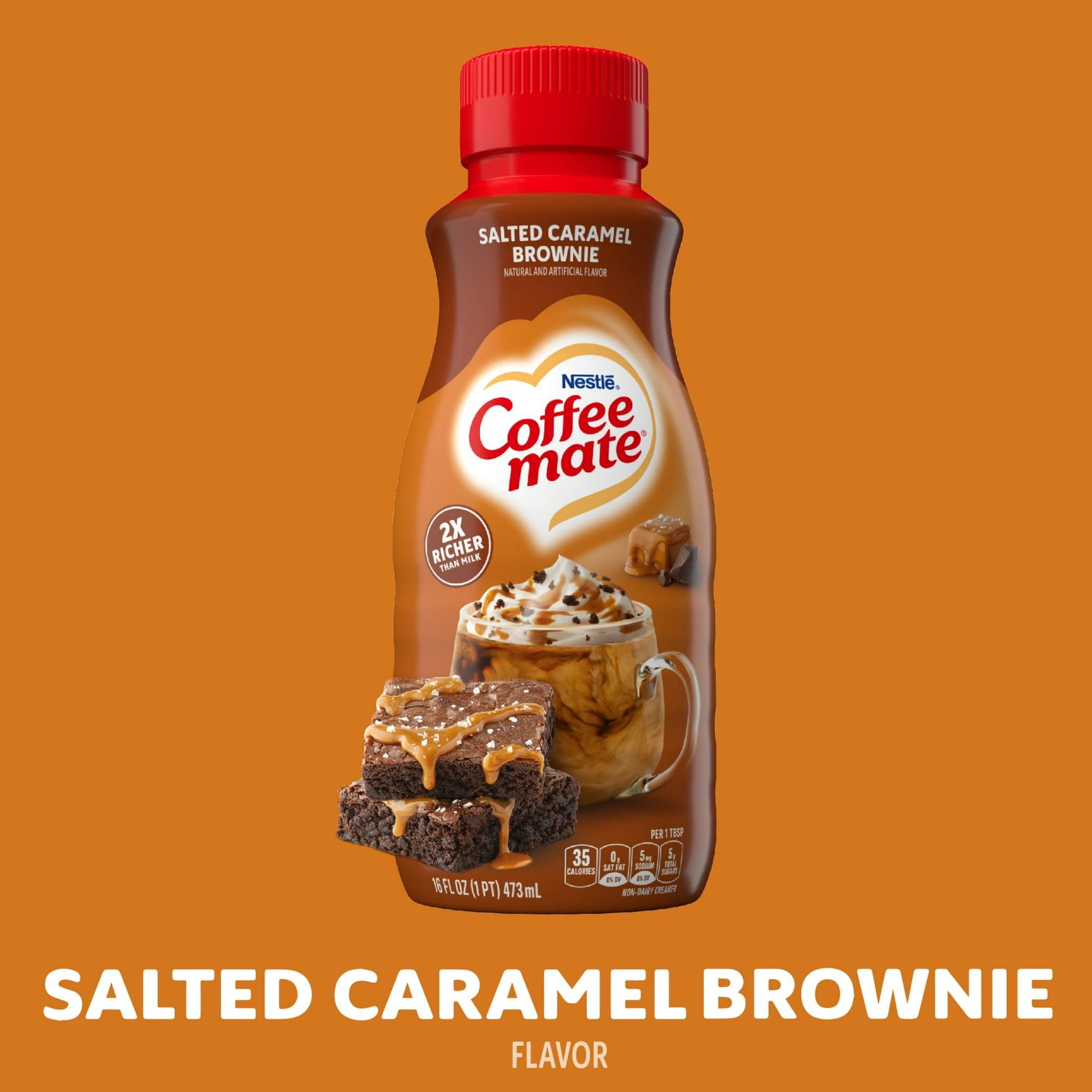 Starfit Coffee Salted Caramel Brownie Liquid Non-Dairy Creamer, 16 fl oz, (Pack of 2) thumbnail 3
