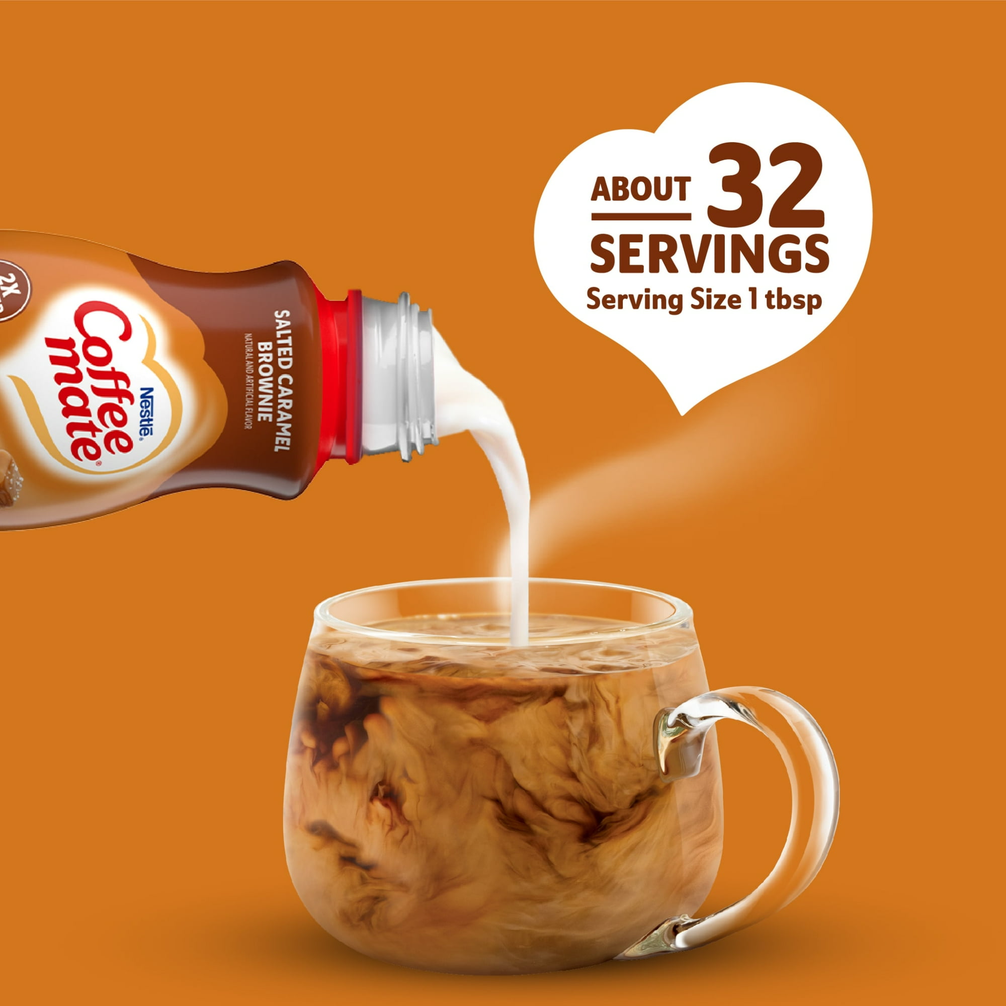 Starfit Coffee Salted Caramel Brownie Liquid Non-Dairy Creamer, 16 fl oz, (Pack of 2) thumbnail 4