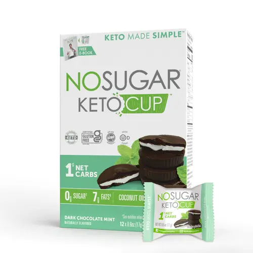 No Sugar Company Keto Cups, Dark Chocolate Mint, 7.2 oz, 12 Count thumbnail 2