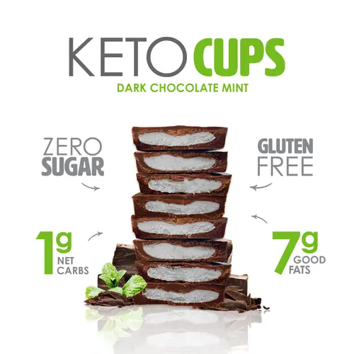 No Sugar Company Keto Cups, Dark Chocolate Mint, 7.2 oz, 12 Count thumbnail 3