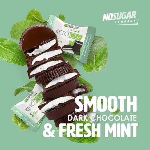 No Sugar Company Keto Cups, Dark Chocolate Mint, 7.2 oz, 12 Count thumbnail 4
