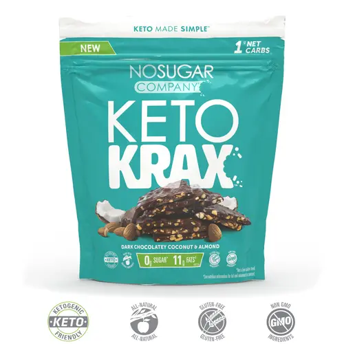 No Sugar Company Keto Krax Dark Chocolatey Coconut & Almond Snack, 200g
