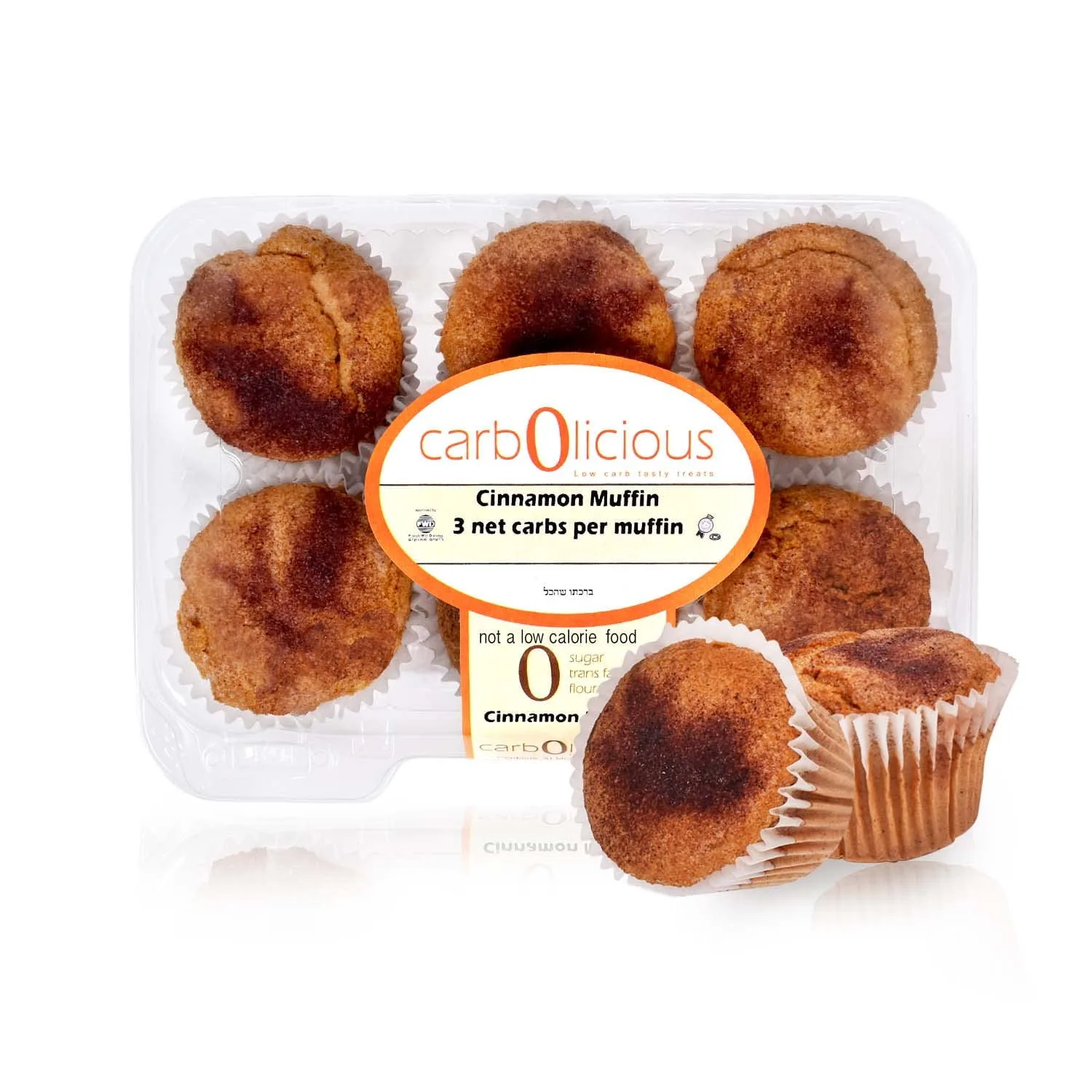 Carbolicious Low Carb Cinnamon Muffins â€“ 6-Pack, Soft & Moist Keto Snack with Almond Flour