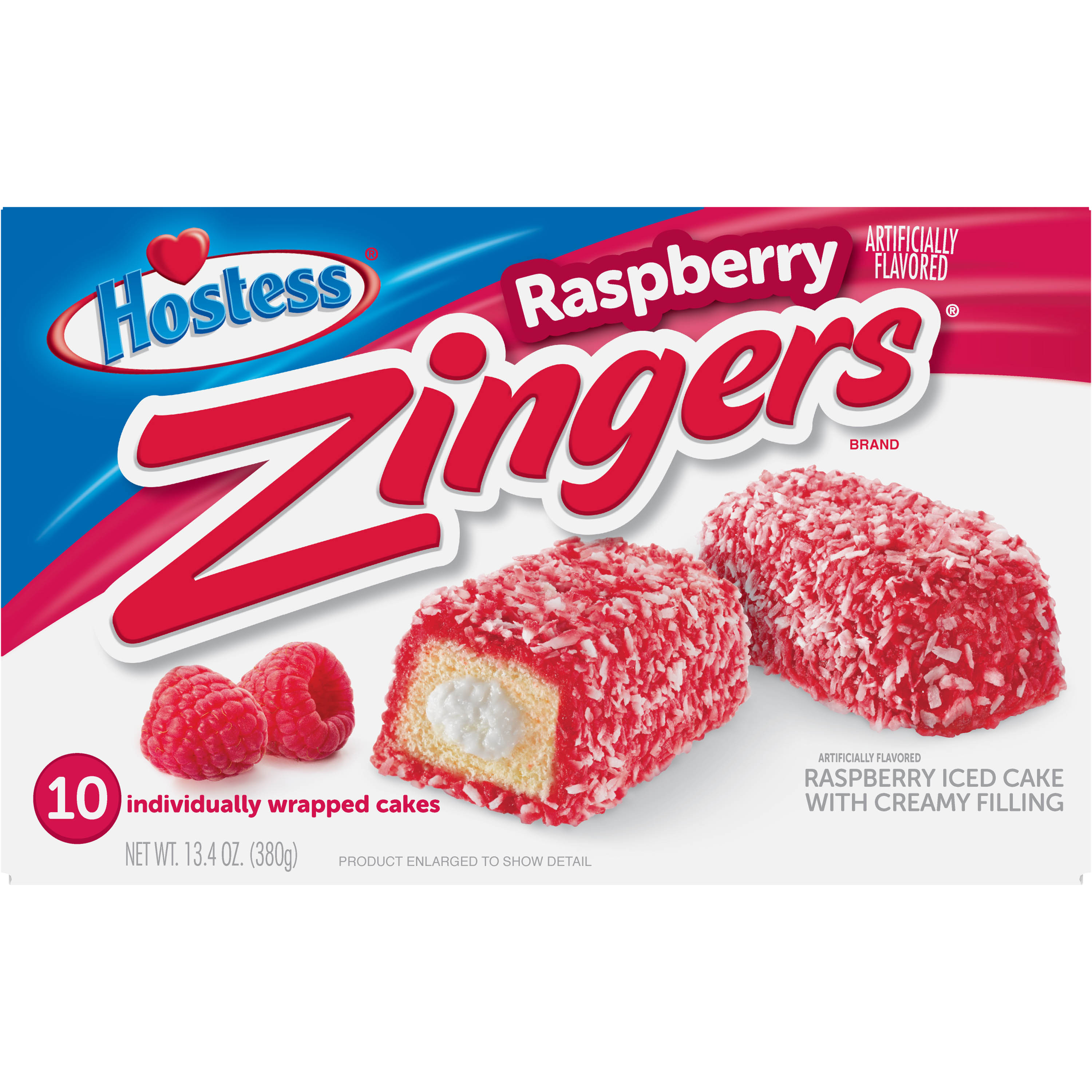 1 PACK, HOSTESS Raspberry ZINGERS, Raspberry Iced Cakes thumbnail 2