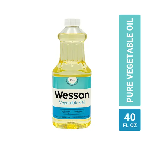 Wesson Pure & Cholesterol Free Soybean Vegetable Oil, 40 fl oz thumbnail 2