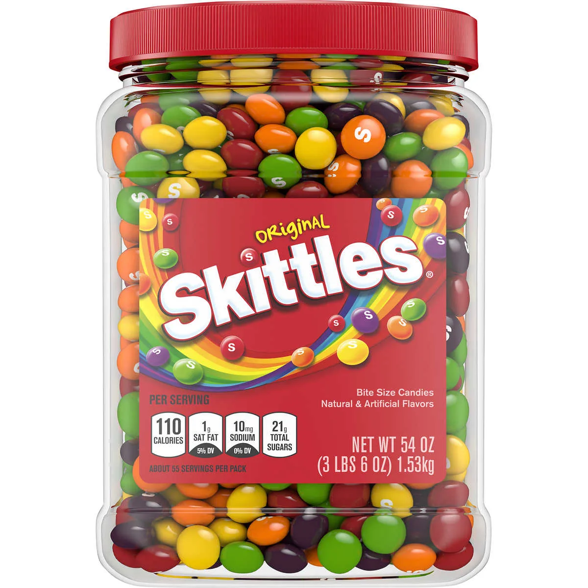 Skittles Original Fruit Candy Pantry-Size, 54 Ounce Jar