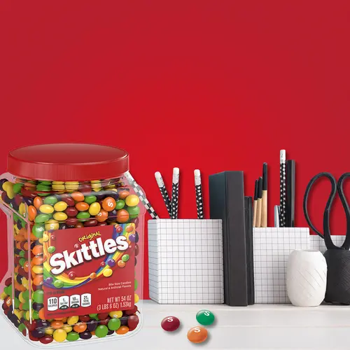 Skittles Original Fruit Candy Pantry-Size, 54 Ounce Jar thumbnail 4