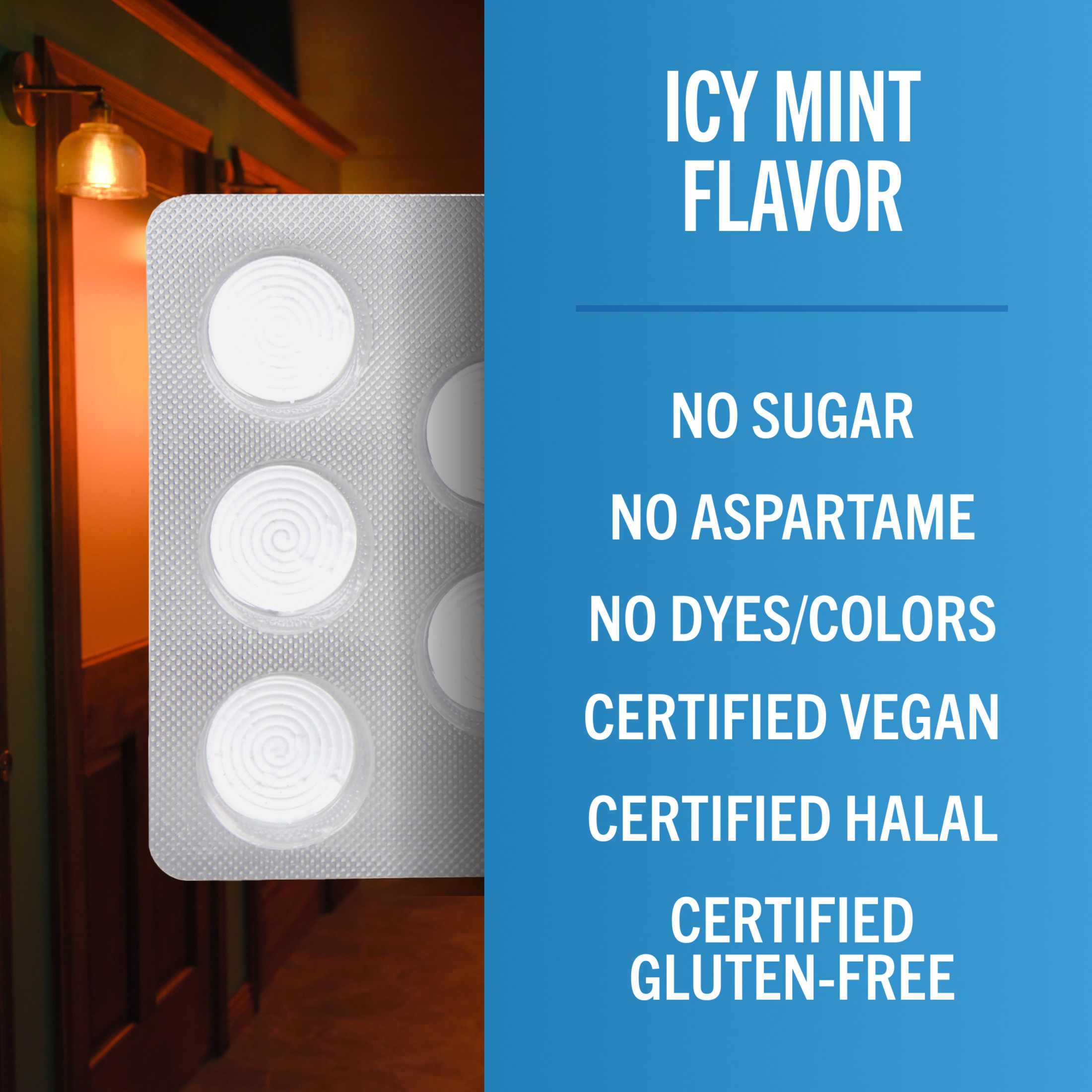 TheraBreath Fresh Breath Chewing Gum for Adults, Icy Mint Flavor, Sugar-Free with Xylitol, 3 Pack thumbnail 4