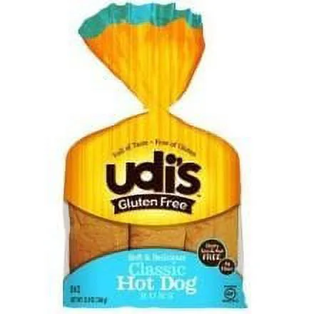 Udis Gluten Free Classic Hot Dog Buns 6 ct 14.4 oz