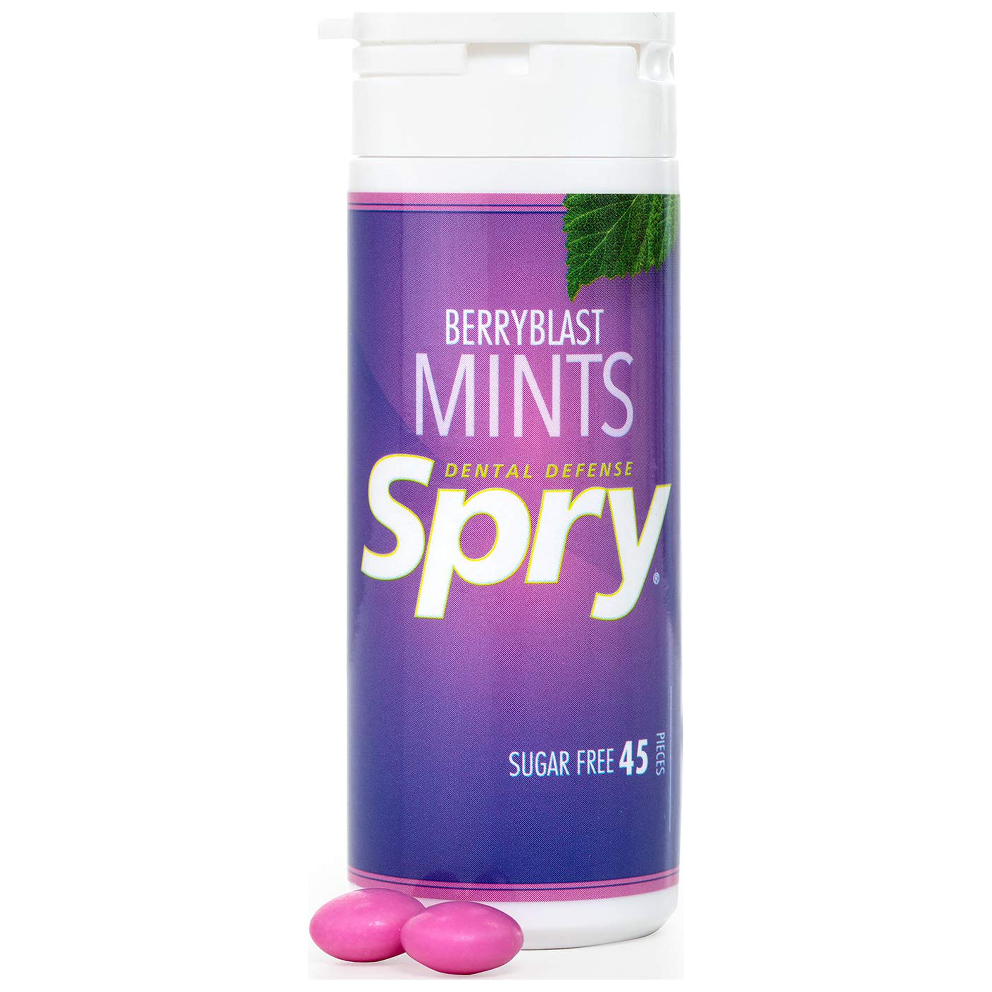 Spry Sugar-Free Xylitol Mints for Oral Health,Gluten-Free, Bad Breath, Berry Blast 45 Count 1 Pack thumbnail 2