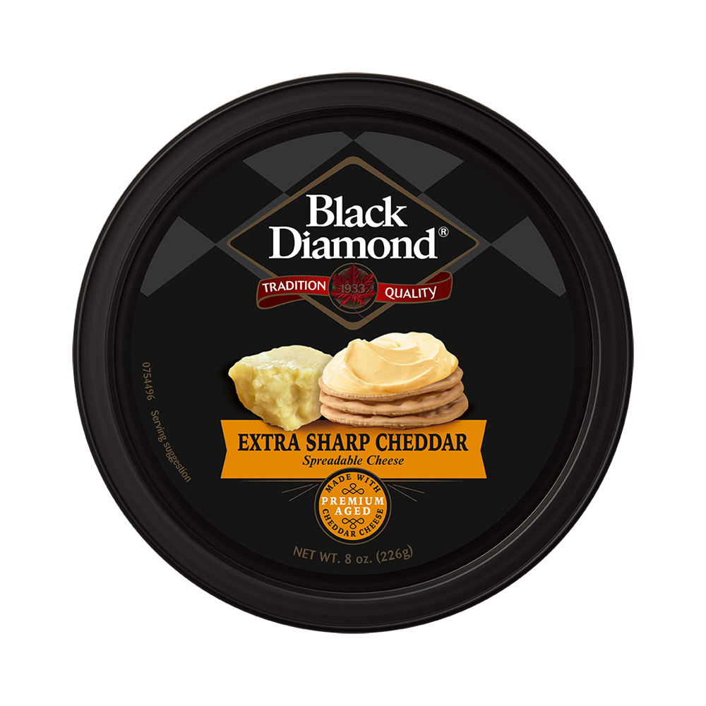 Black Diamond Spreadable Cheese Extra Sharp Cheddar, 8 oz (Refrigerated) thumbnail 2