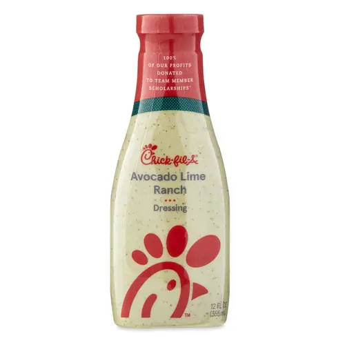 Chick-Fil-A Avocado Lime Ranch Refrigerated Salad Dressing, 12 Fluid oz Bottle, Fresh