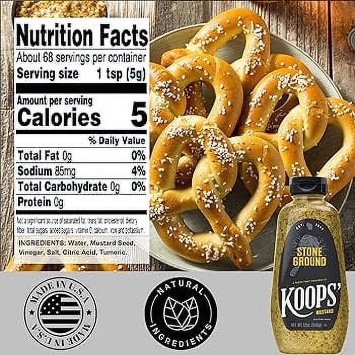 KOOPS' Mustard,  Stone Ground Mustard, 12 oz thumbnail 2