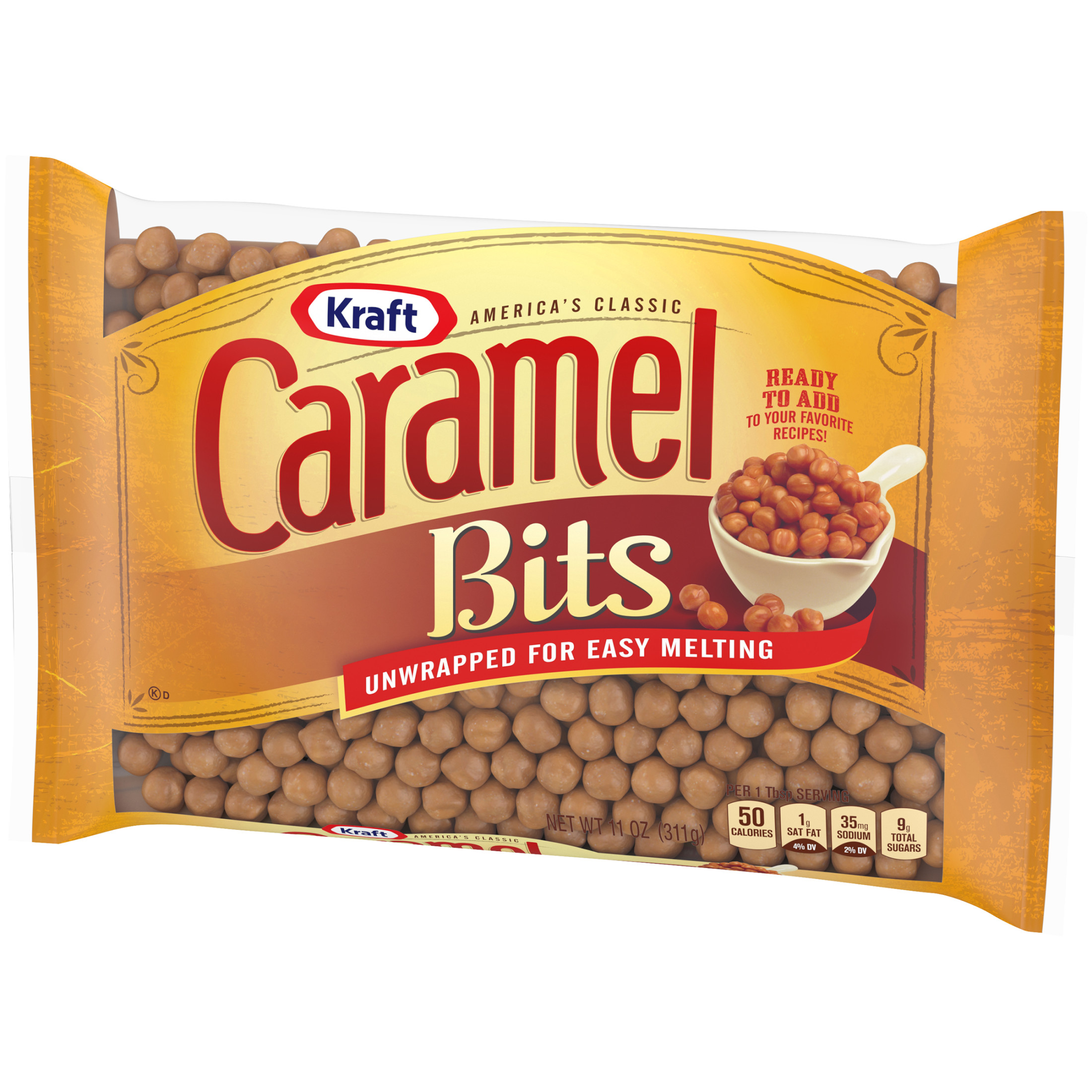 Kraft America's Classic Unwrapped Candy Caramel Bits for Easy Melting, 11 oz Bag thumbnail 4