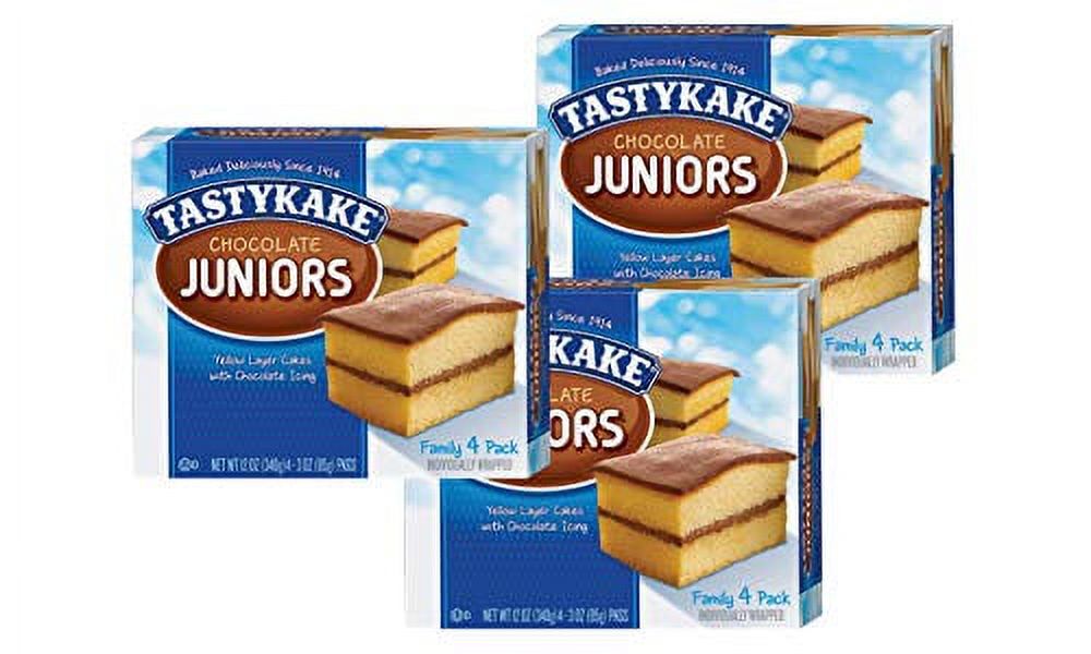 Tastykake Chocolate Juniors Family Size 4 Count, 3-Pack