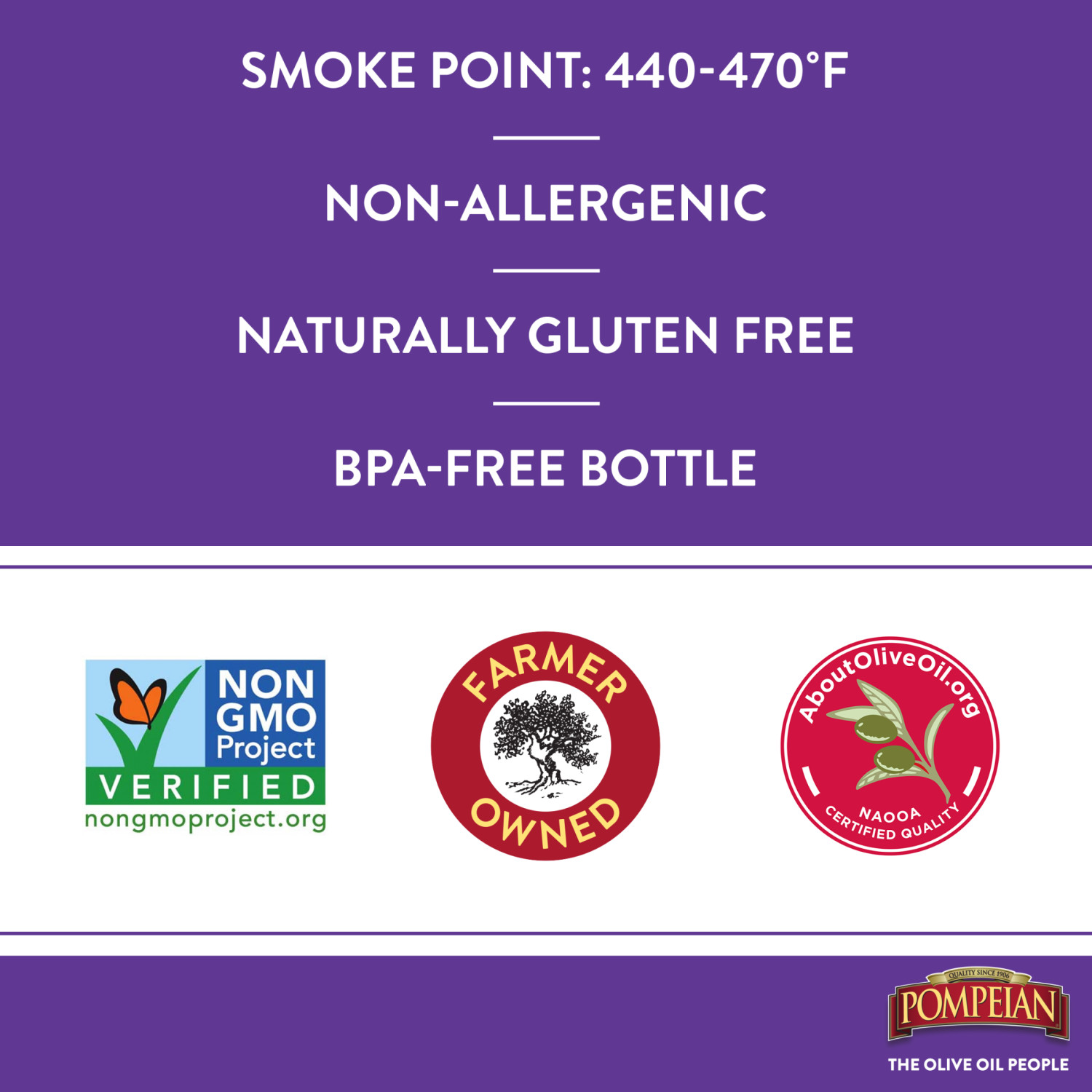 Pompeian Light Taste Olive Oil - 32 fl oz thumbnail 3