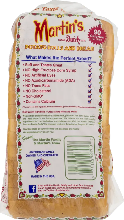 Martin's Famous Pastry Potato Bread, 3 Loaves thumbnail 2