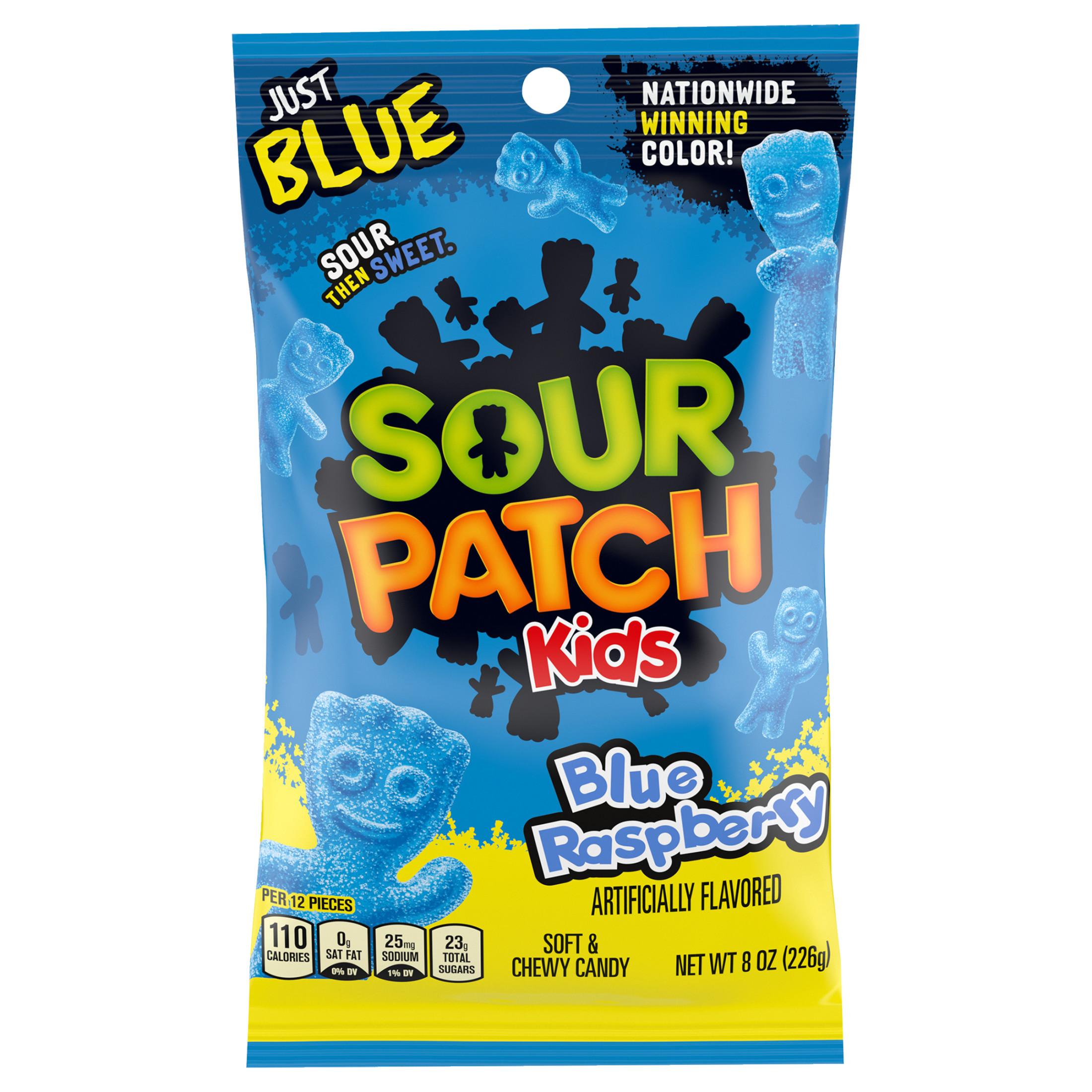 SOUR PATCH KIDS Blue Raspberry Soft & Chewy Candy, 8 oz