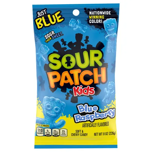 SOUR PATCH KIDS Blue Raspberry Soft & Chewy Candy, 8 oz