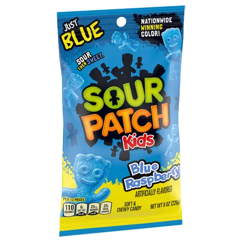 SOUR PATCH KIDS Blue Raspberry Soft & Chewy Candy, 8 oz thumbnail 2