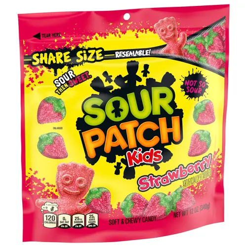 SOUR PATCH KIDS Strawberry Soft & Chewy Candy, Share Size, 12 oz thumbnail 3
