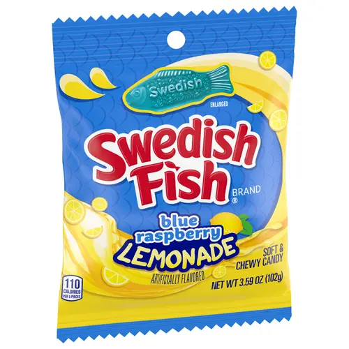 SWEDISH FISH Blue Raspberry Lemonade Soft & Chewy Candy, 3.59 oz Bag thumbnail 3
