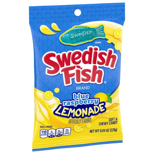 SWEDISH FISH BLUE RASPBERRY LEMONADE SOFT CANDY 8.04 OZ thumbnail 2