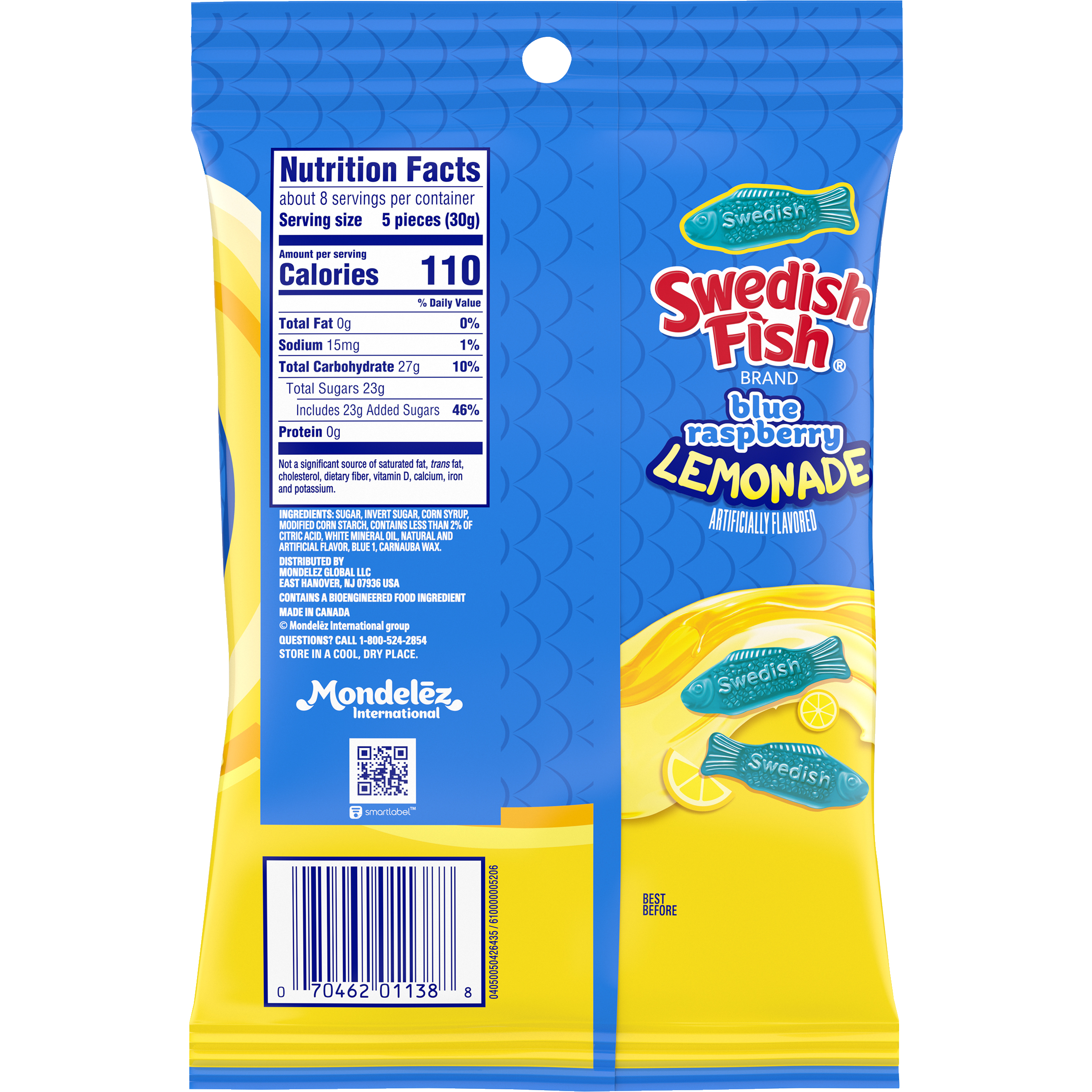 SWEDISH FISH BLUE RASPBERRY LEMONADE SOFT CANDY 8.04 OZ thumbnail 3