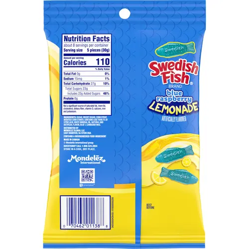 SWEDISH FISH BLUE RASPBERRY LEMONADE SOFT CANDY 8.04 OZ thumbnail 3