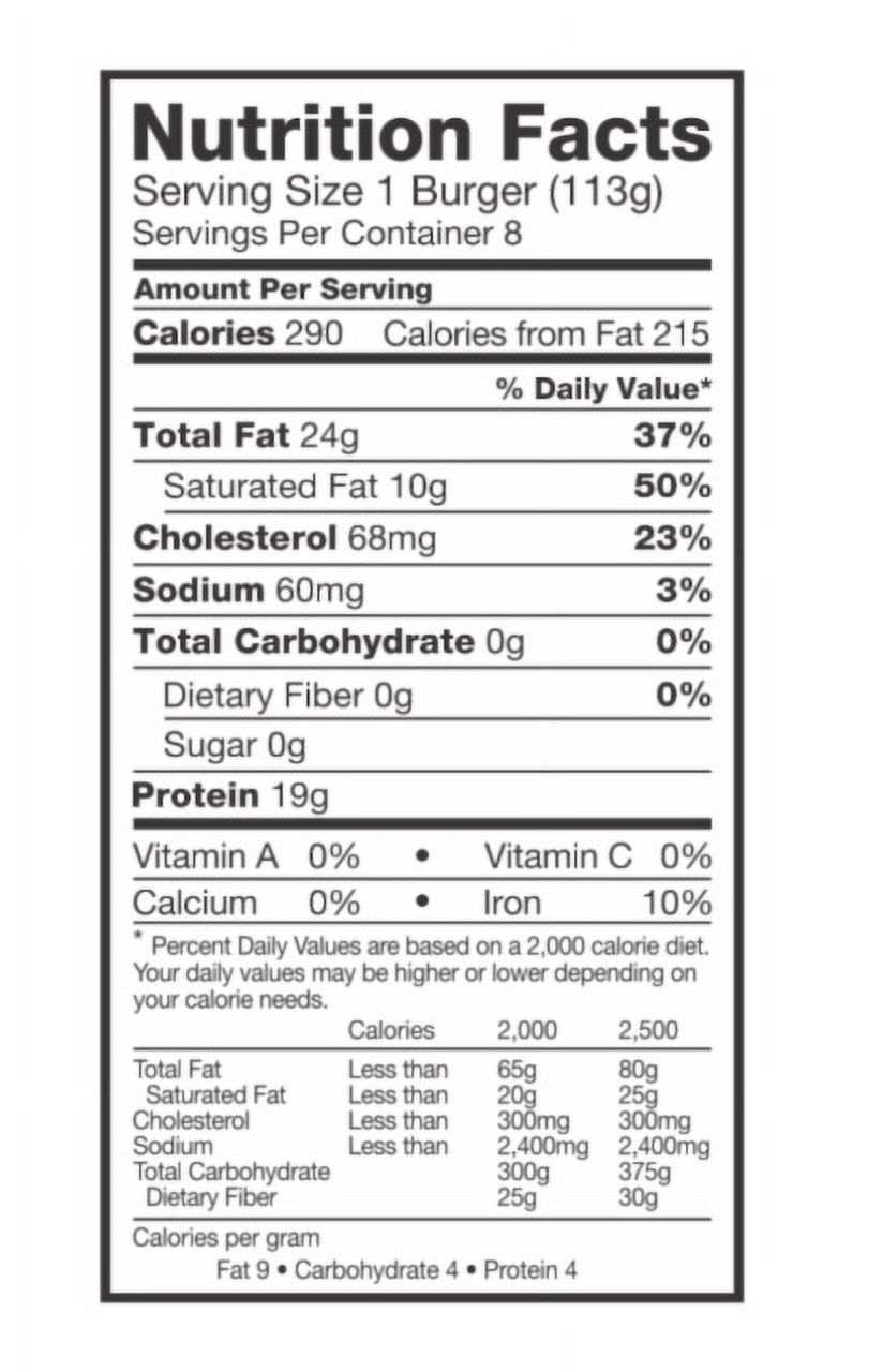 BUBBA Smashed Burgers, 100% USDA Choice Chuck Beef Burgers, 2 lbs thumbnail 4