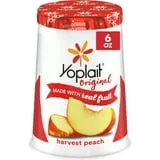 Yoplait Original Low Fat Harvest Peach Yogurt Cup, Made with Real Fruit, 6 oz