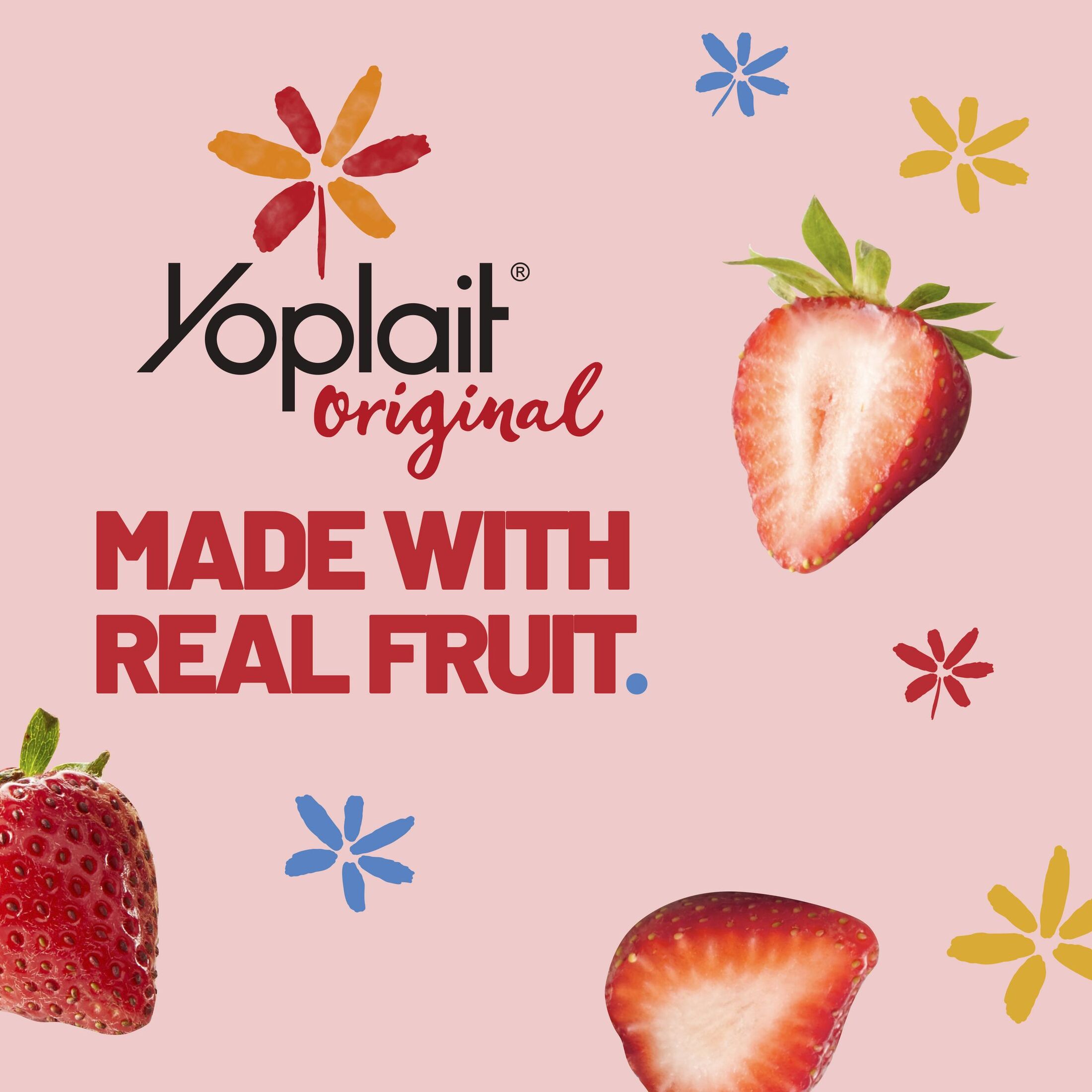Yoplait Original Smooth Style Strawberry Flavored Low Fat Yogurt Tub, 32 oz thumbnail 2