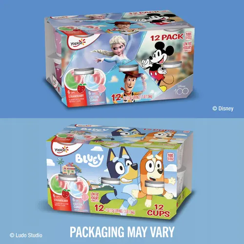 Yoplait Low Fat Kids Yogurt, Bluey Variety Pack, Gluten Free, 12 Yogurt Cups thumbnail 3