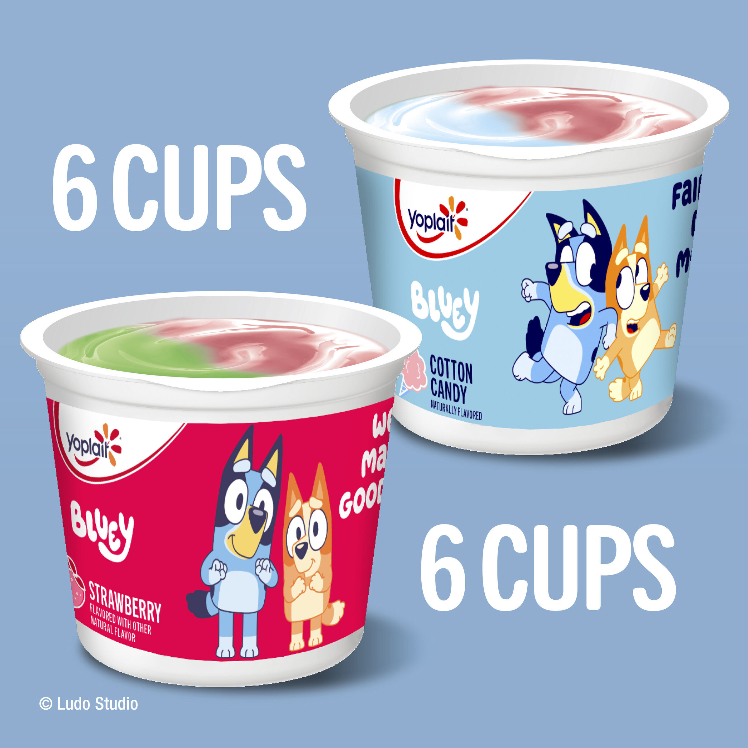 Yoplait Low Fat Kids Yogurt, Bluey Variety Pack, Gluten Free, 12 Yogurt Cups thumbnail 4
