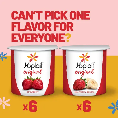 Yoplait Original Low Fat Yogurt Variety Pack, 12 Yogurt Cups, 72 oz thumbnail 3
