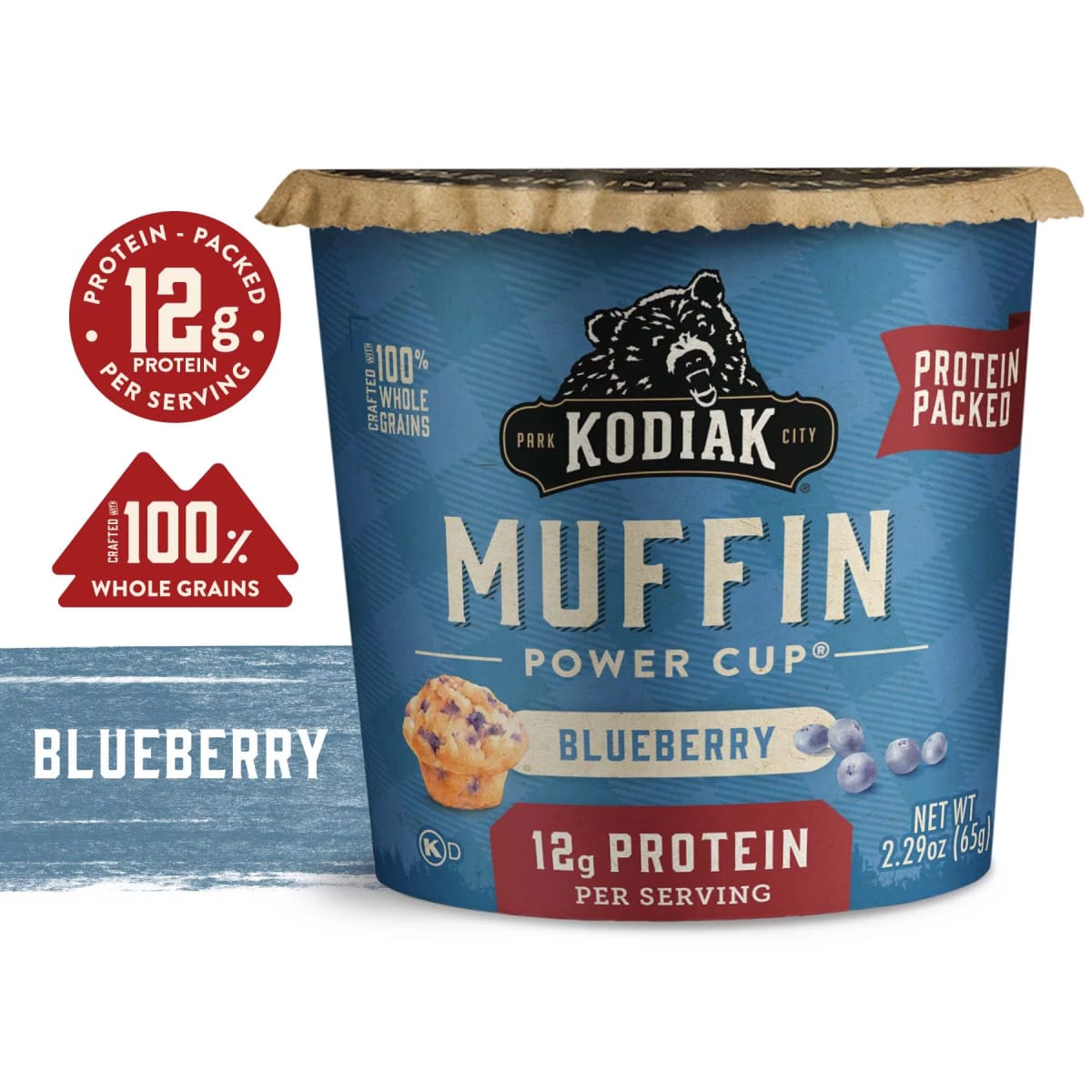 Kodiak Protein-Packed Blueberry Muffin Power Cup, 2.29 oz thumbnail 2