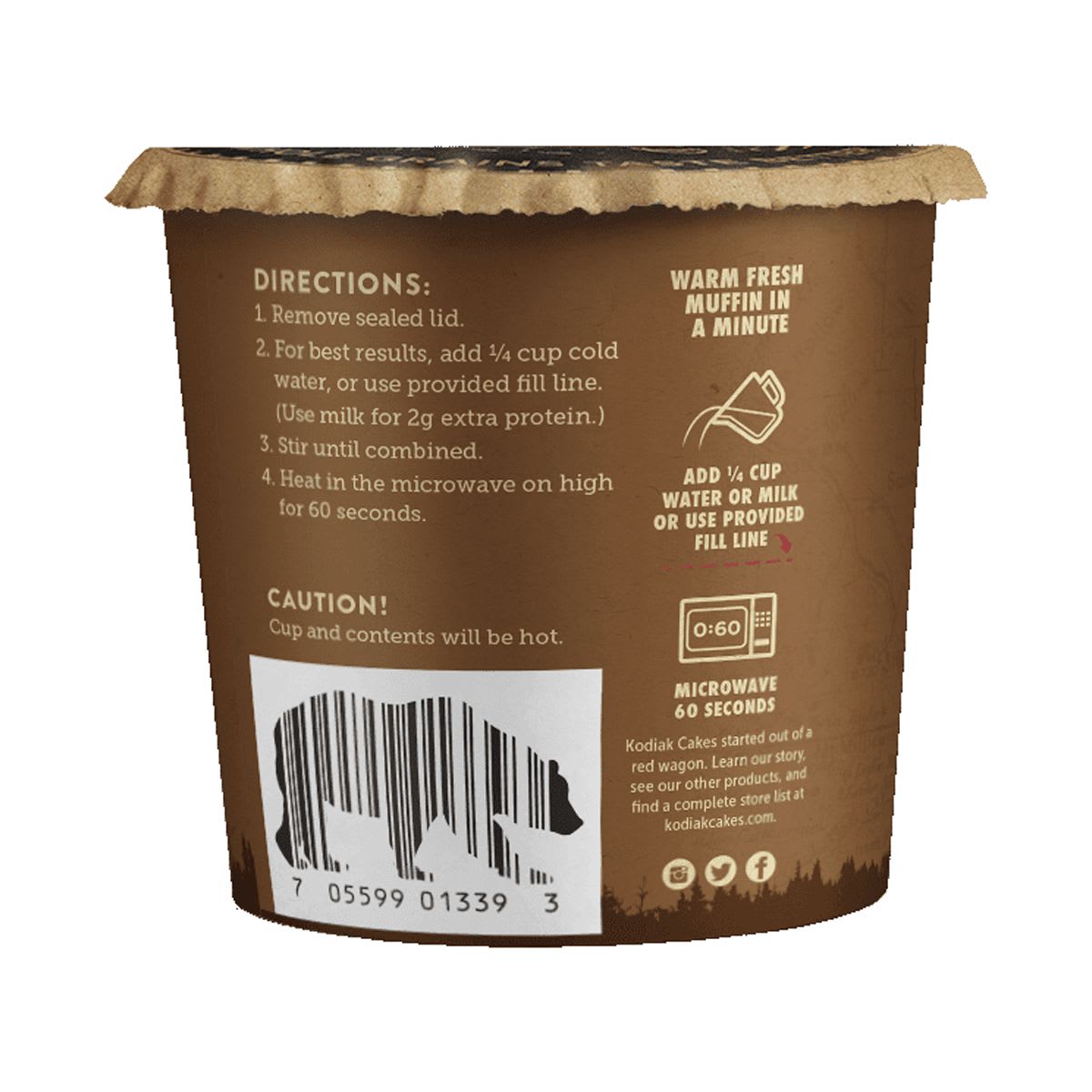 Kodiak Protein-Packed Chocolate Chip Muffin Power Cup, 2.36 oz thumbnail 4