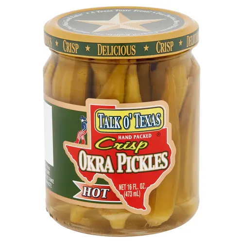Talk O' Texas Crisp Hot Okra Pickles, 16 fl oz thumbnail 4