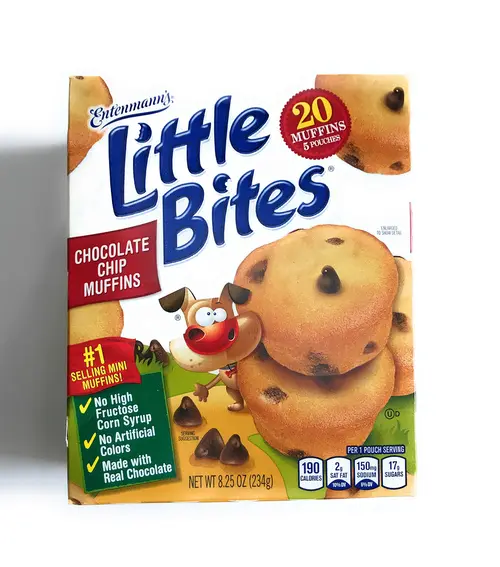 Entenmann's | Little Bites | Chocolate Chip Muffins | Delicious | Yummy | |Tasty | | 5 Pouches with 4 muffins each | | Total 20  thumbnail 3