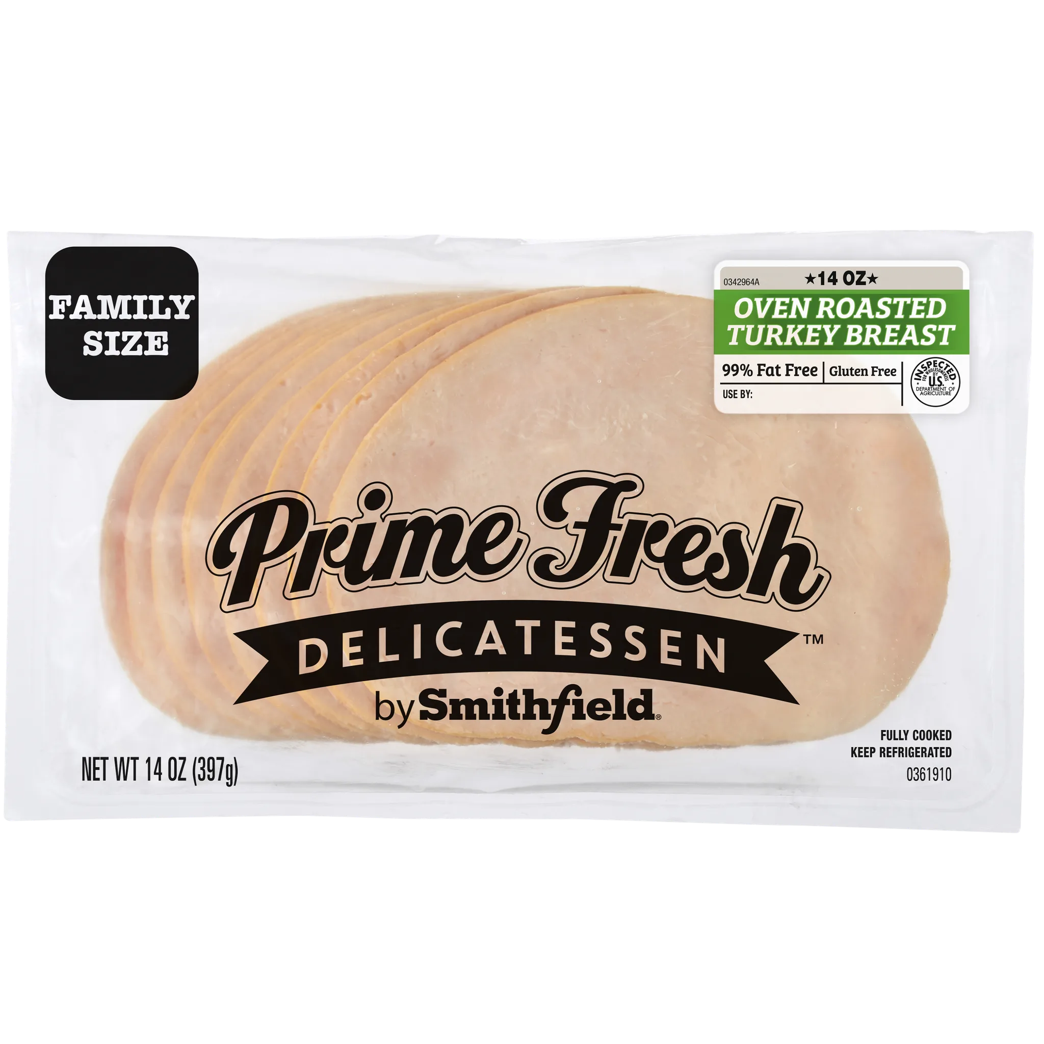 Smithfield Prime Fresh Oven Roasted Turkey Breast Lunch Meat, 14 oz