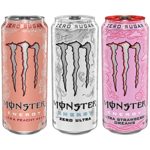 Monster Energy, Ultra VP, Peachy Keen, Strawberry Dreams, Zero Ultra, 12 count, 16 fl oz thumbnail 3