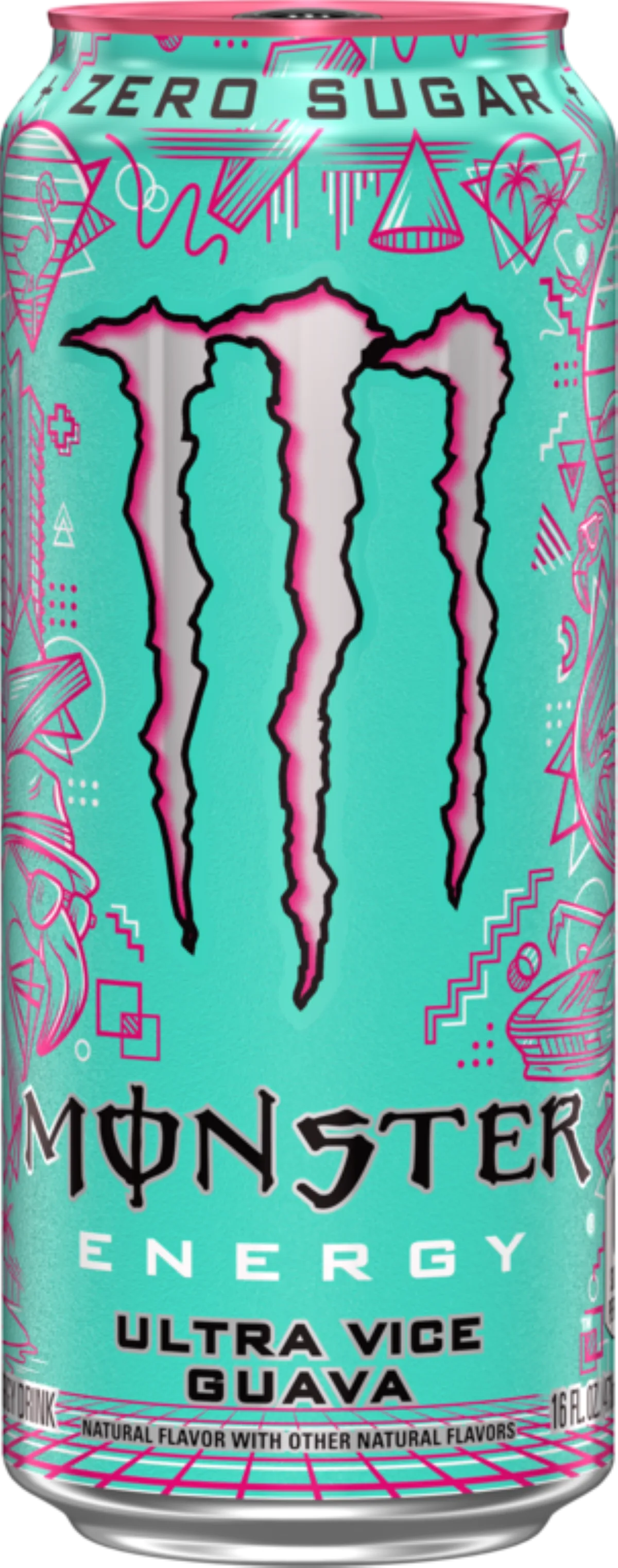 Monster Energy Ultra, Vice Guava, Zero Sugar Energy Drink, 16 fl oz Can