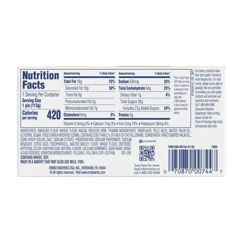 Mrs Baird's Lemon Pie, 4 oz, Mini Pies, Box thumbnail 4