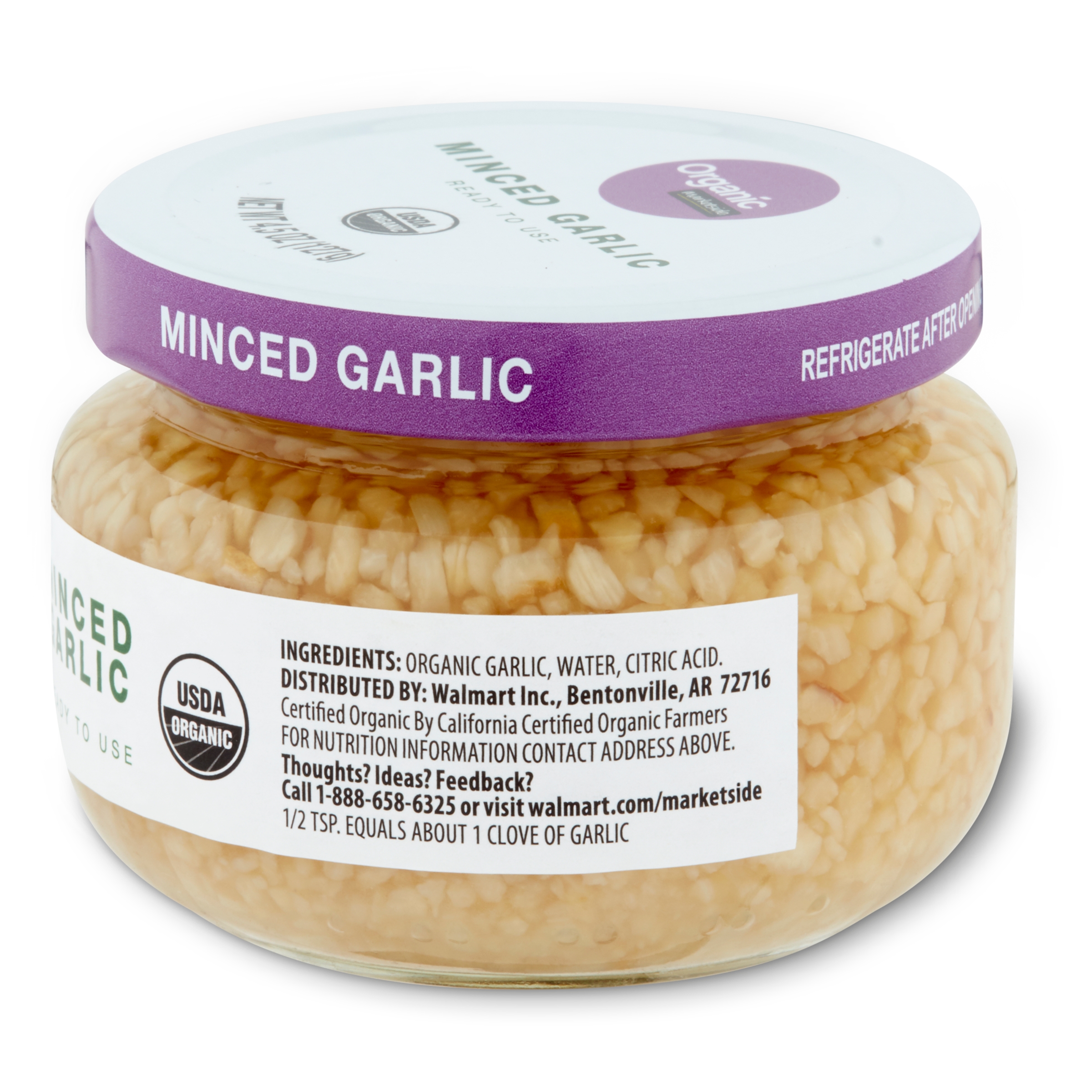 Fresh Organic Minced Garlic, 4.5 oz Jar thumbnail 3