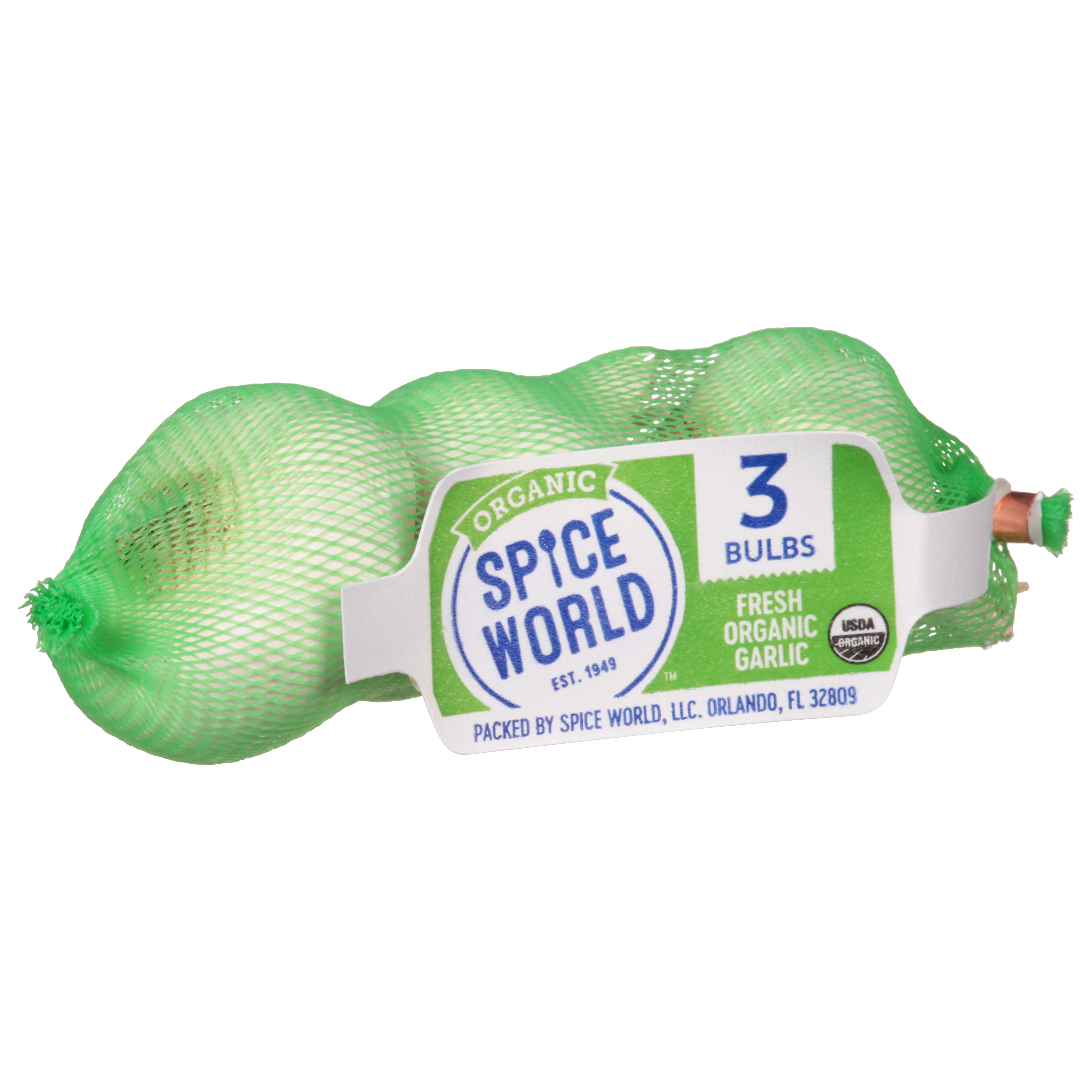 Spice World Organic Garlic Whole Fresh, 3Ct Bag thumbnail 2