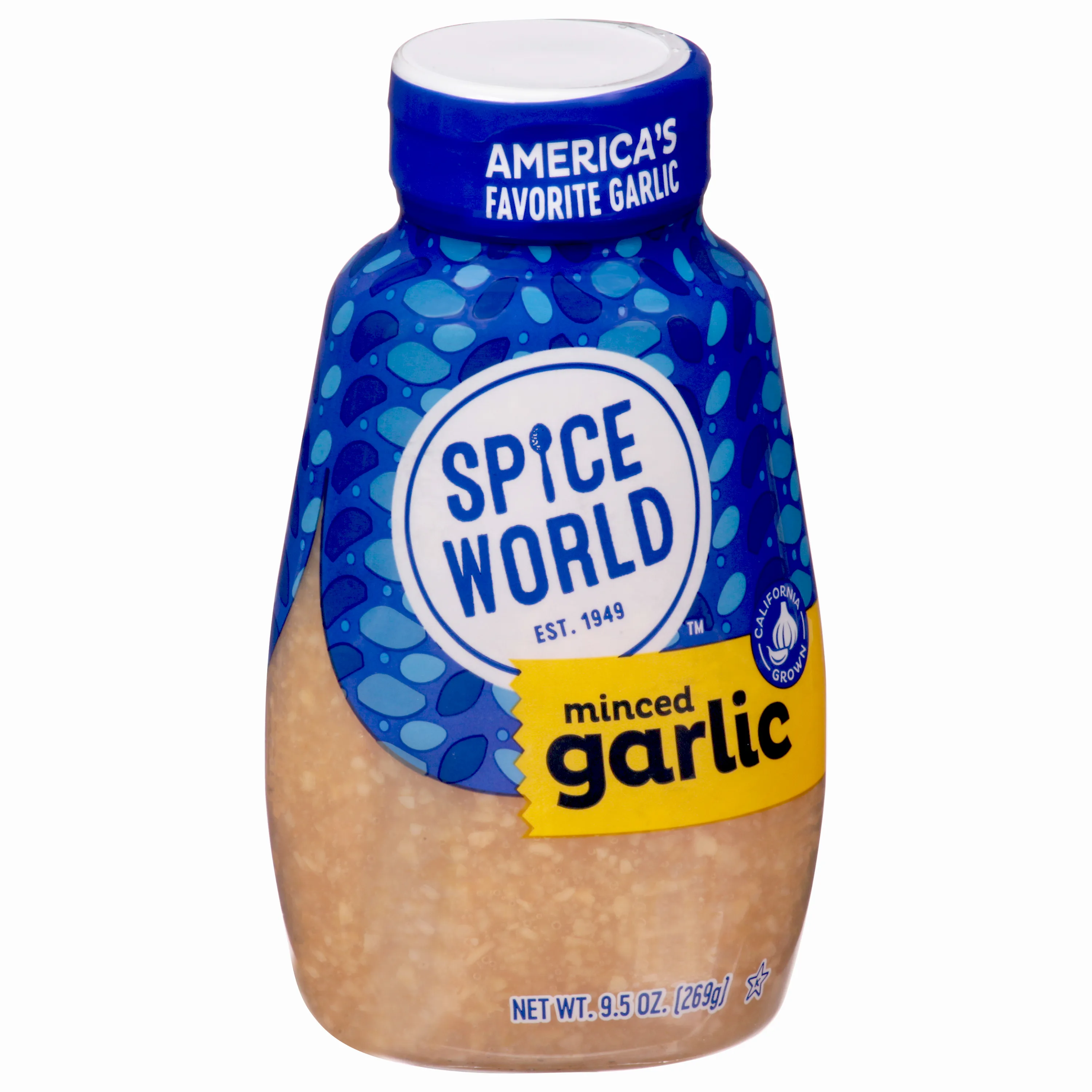 Spice World Minced Garlic, 9.5 oz Squeeze Jar
