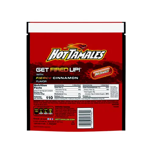 Hot Tamales Fierce Cinnamon Chewy Candy, 28.8 ounce Stand Up Bag, 1 count thumbnail 2